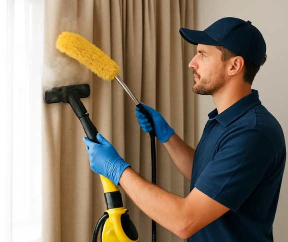 Trusted drapes cleaning technician Matty Curtain Cleaning moorebank-nsw QLD