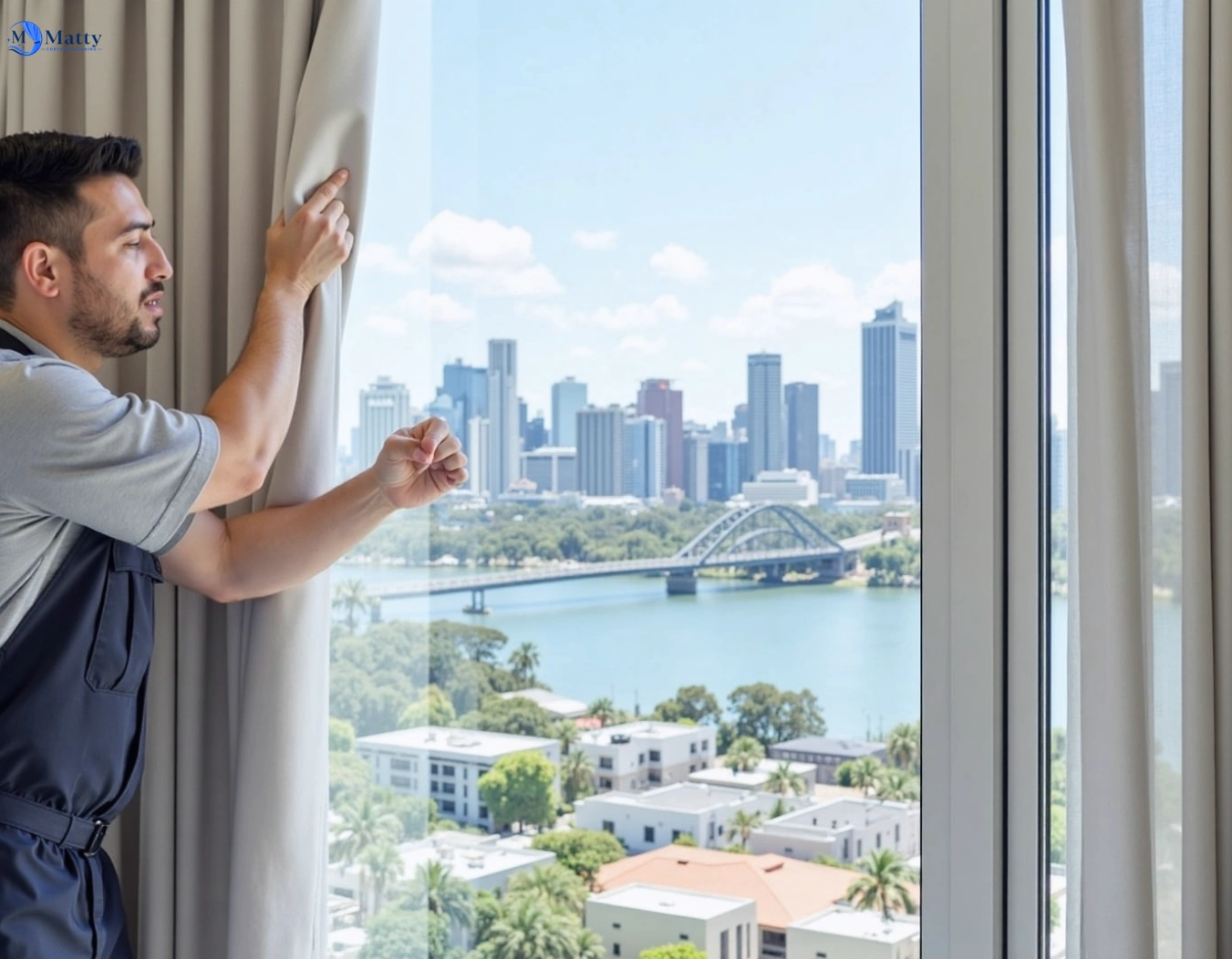 Professional curtain steam cleaning service moorebank-nsw QLD by Matty Curtain Cleaning