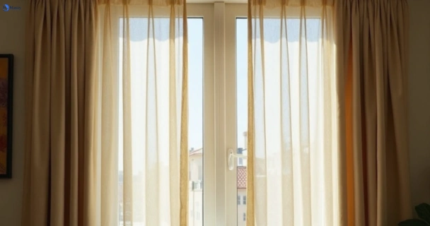 Dull dusty drapes in moorebank-nsw before professional cleaning